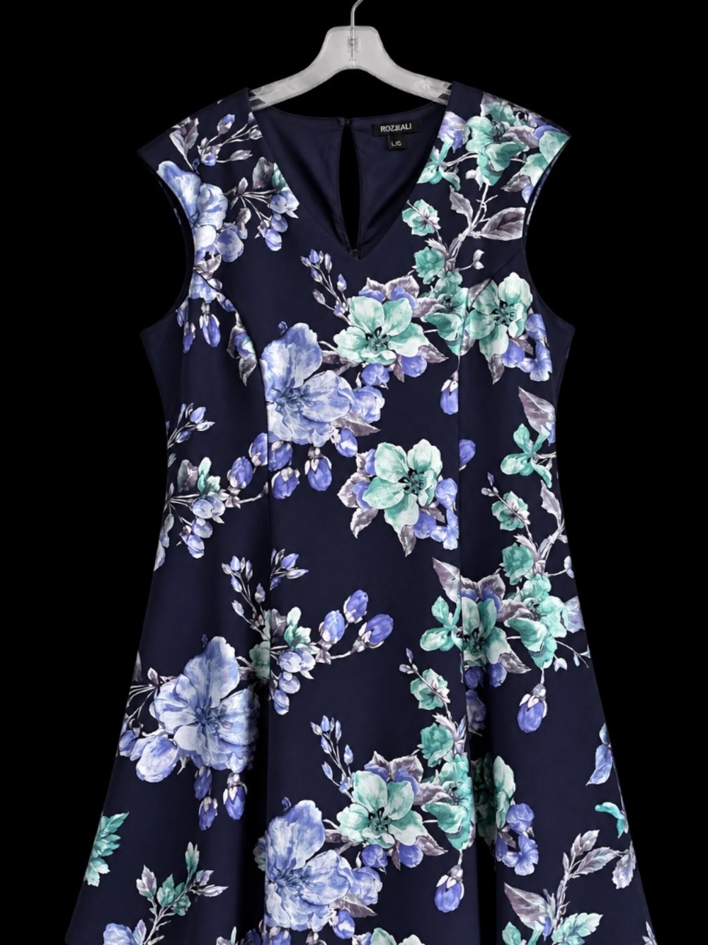 Roz & Ali Size 16 Navy Floral Wedding Guest Evening Dress